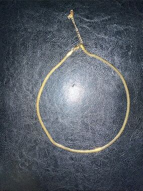 Gold stainless steel Herringbone Chain Necklace